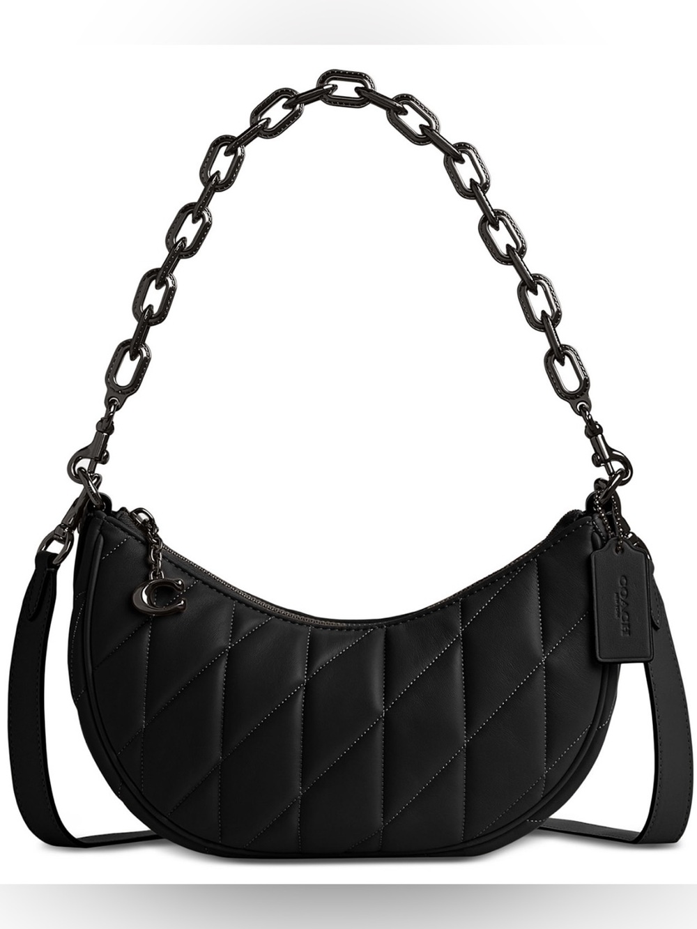 Coach Mira Shoulder Bag  w/Pillow Quilting-Black